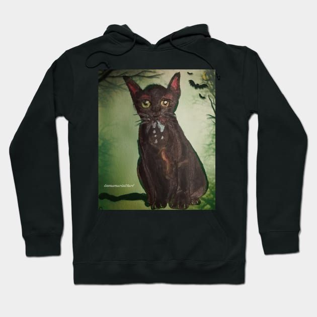 Cat Hoodie by teenamarie23art